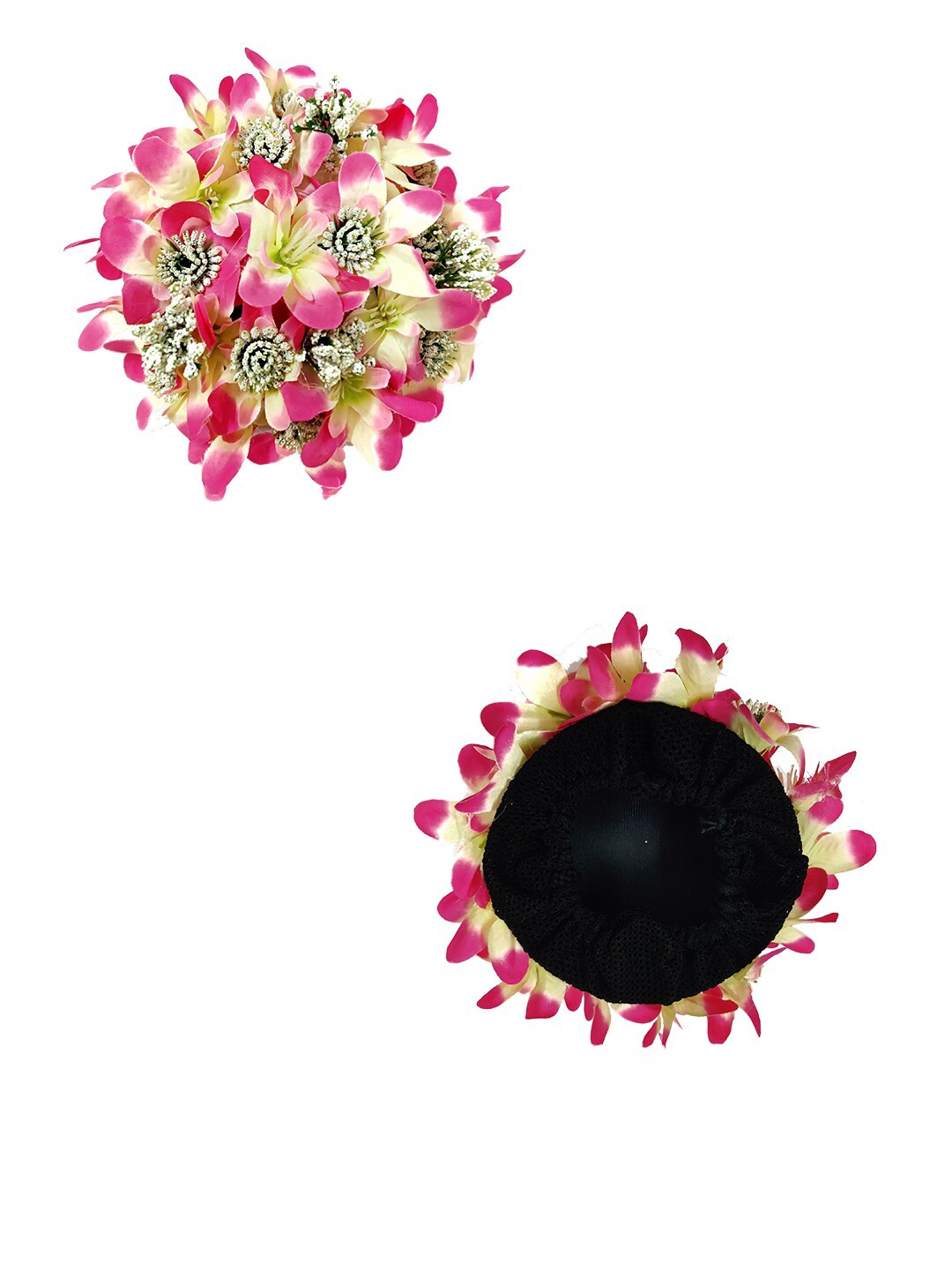 

Hair Flare Women Glossy Lily Flower Design Rounded Hairpin Judapin, Pink
