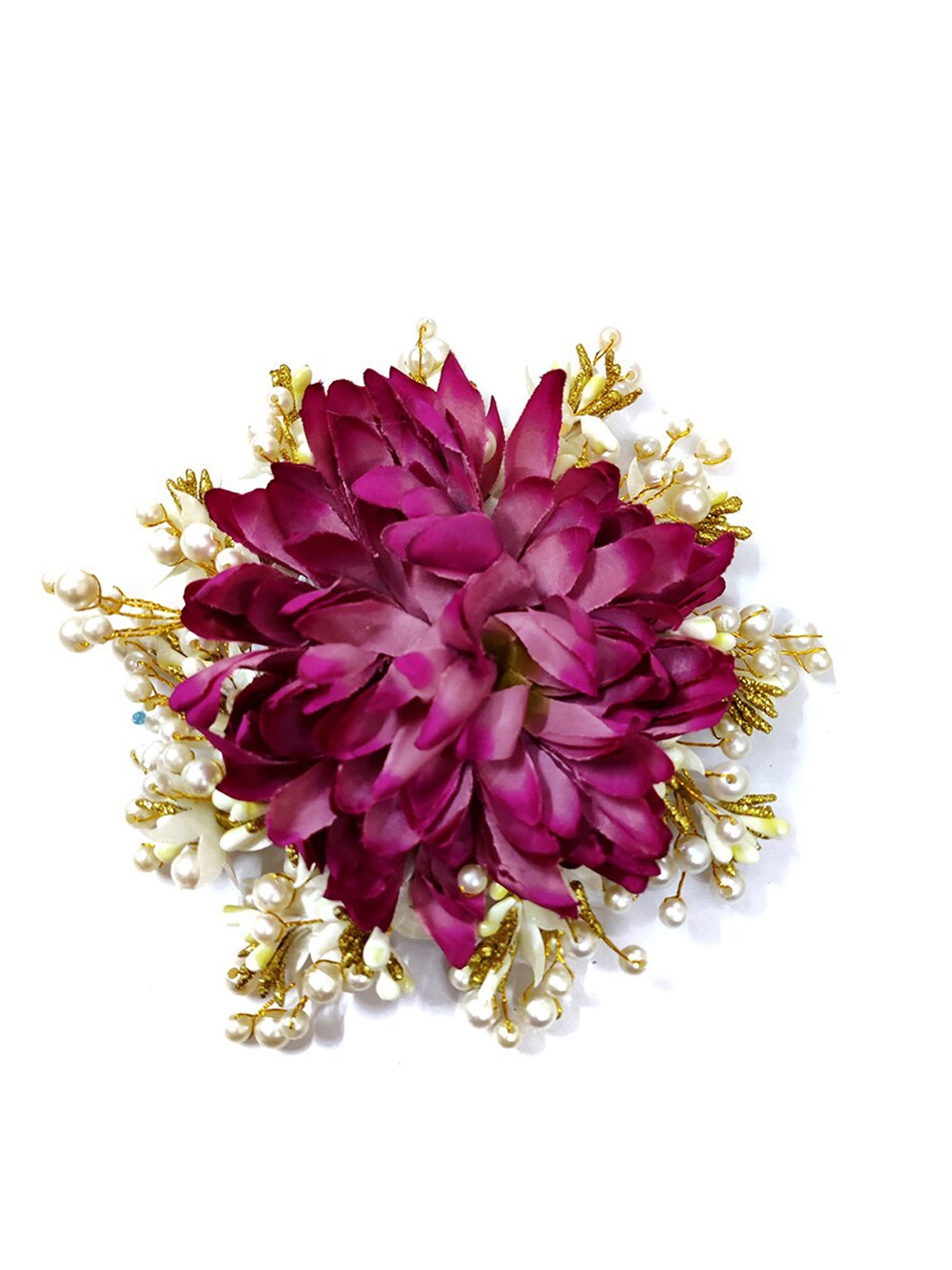 

Hair Flare Women Floral Design With Stone Hairpin, Purple