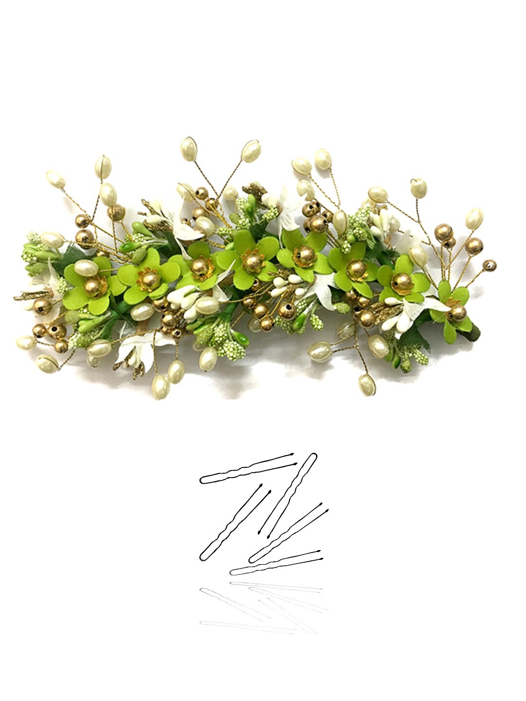 

Hair Flare Women Floral Tiara & Hair Pin, Fluorescent green