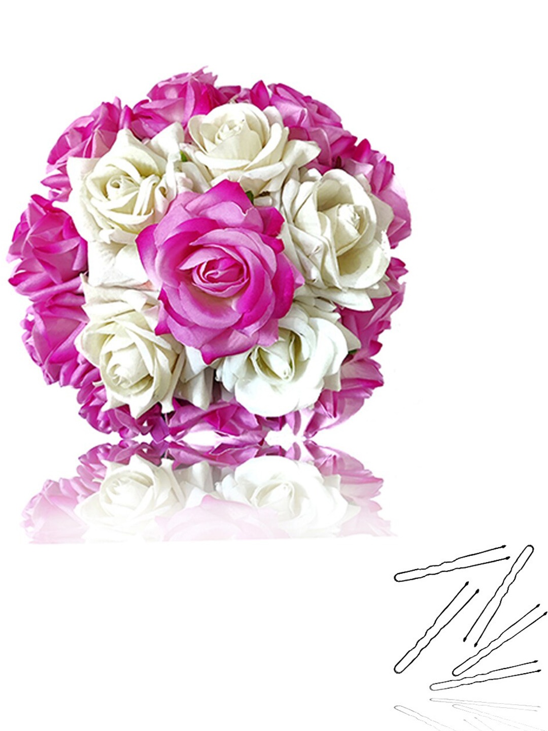 

Hair Flare Artificial Flowers & Hair Pins Hair Accessory Set, Pink