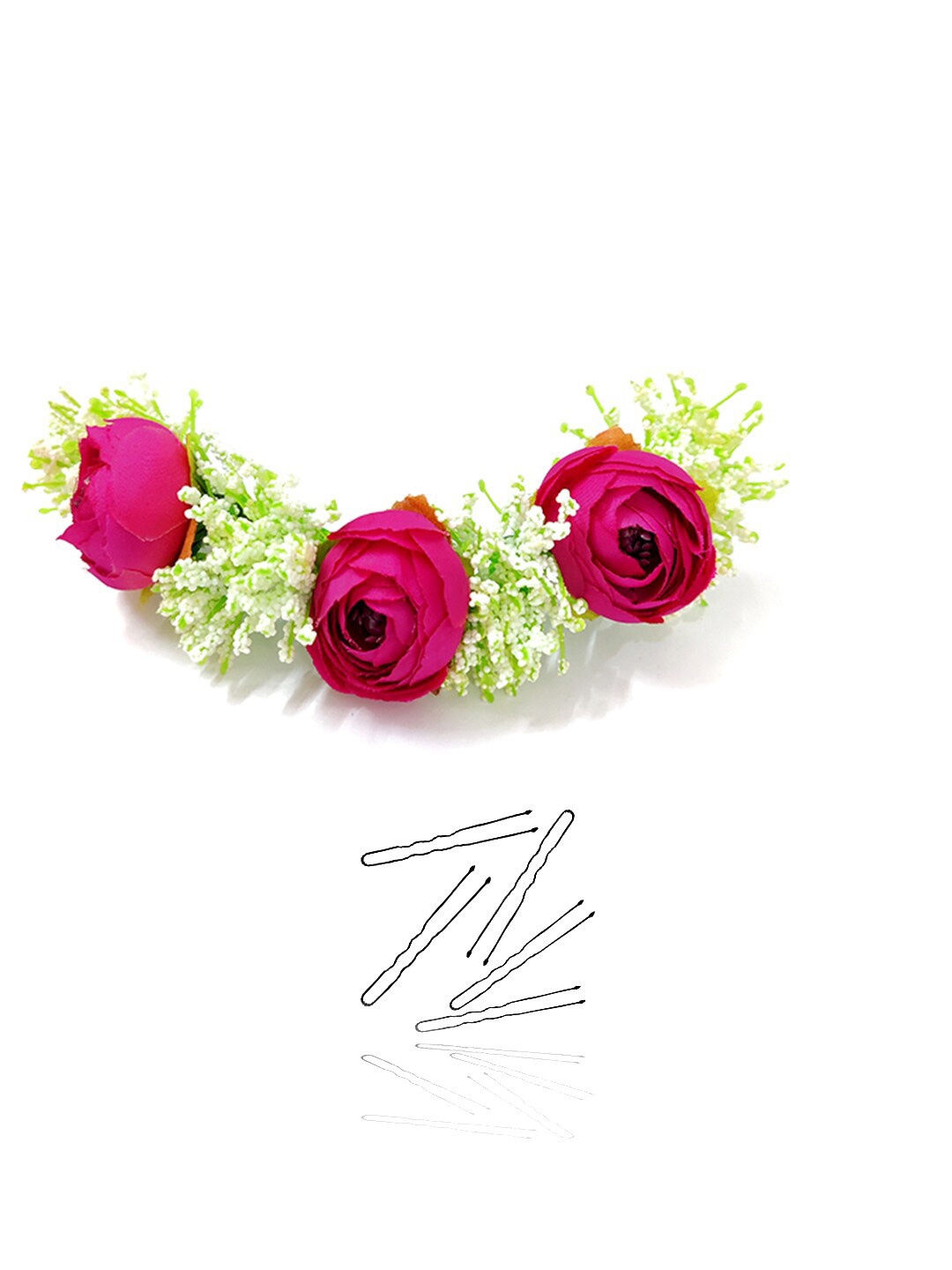 

Hair Flare Artificial Flowers & Hair Pins Hair Accessory Set, Pink