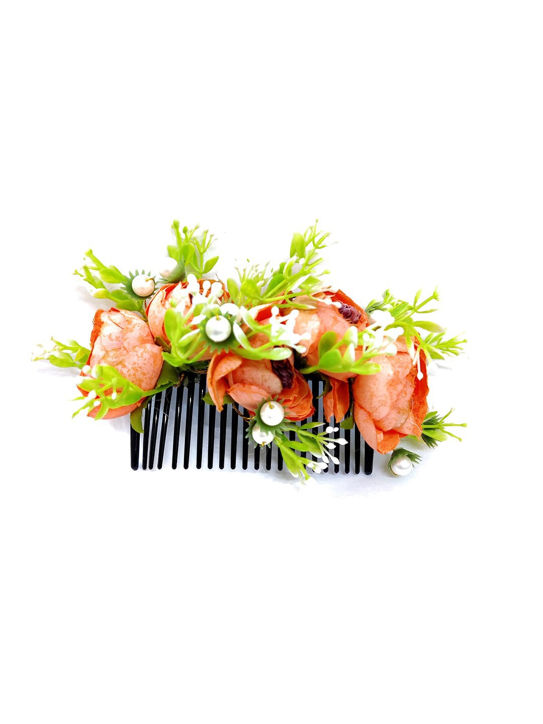 

Hair Flare Artificial Flower Comb Pin, Orange