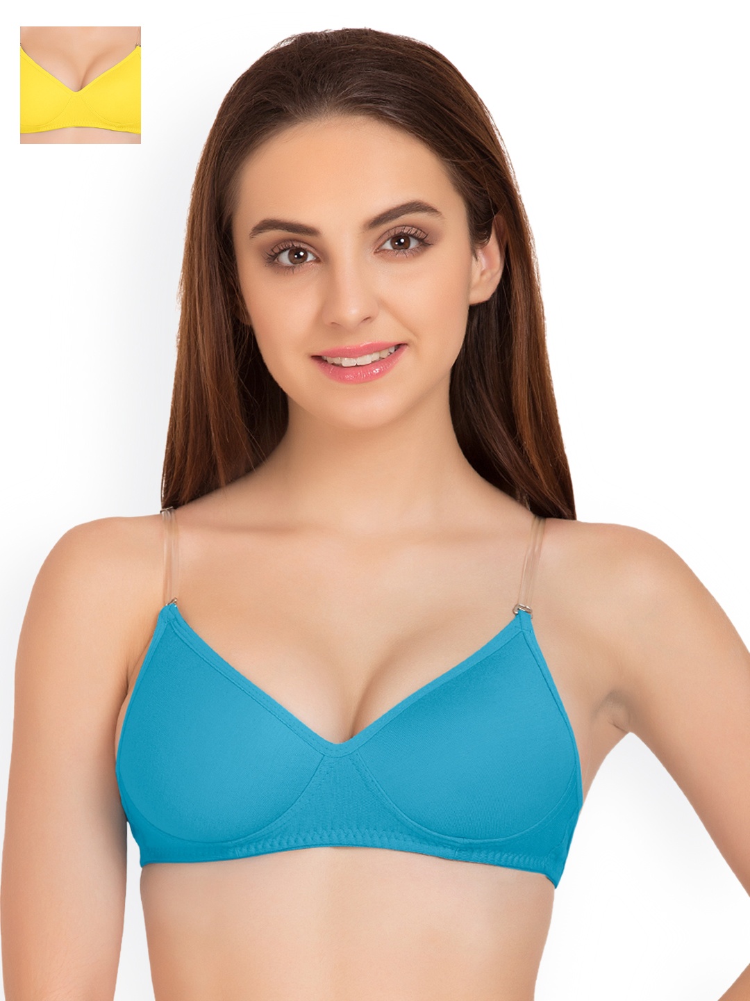 

Tweens Pack of 2 Yellow Full-Coverage T-shirt Bras TW91315