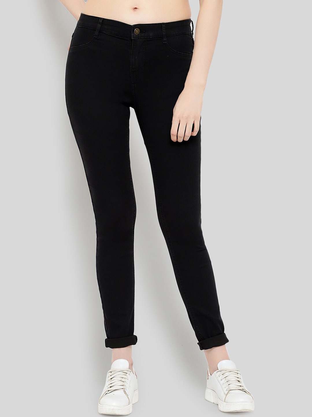 

GUTI Women Stretchable Skinny Fit Jeans, Black