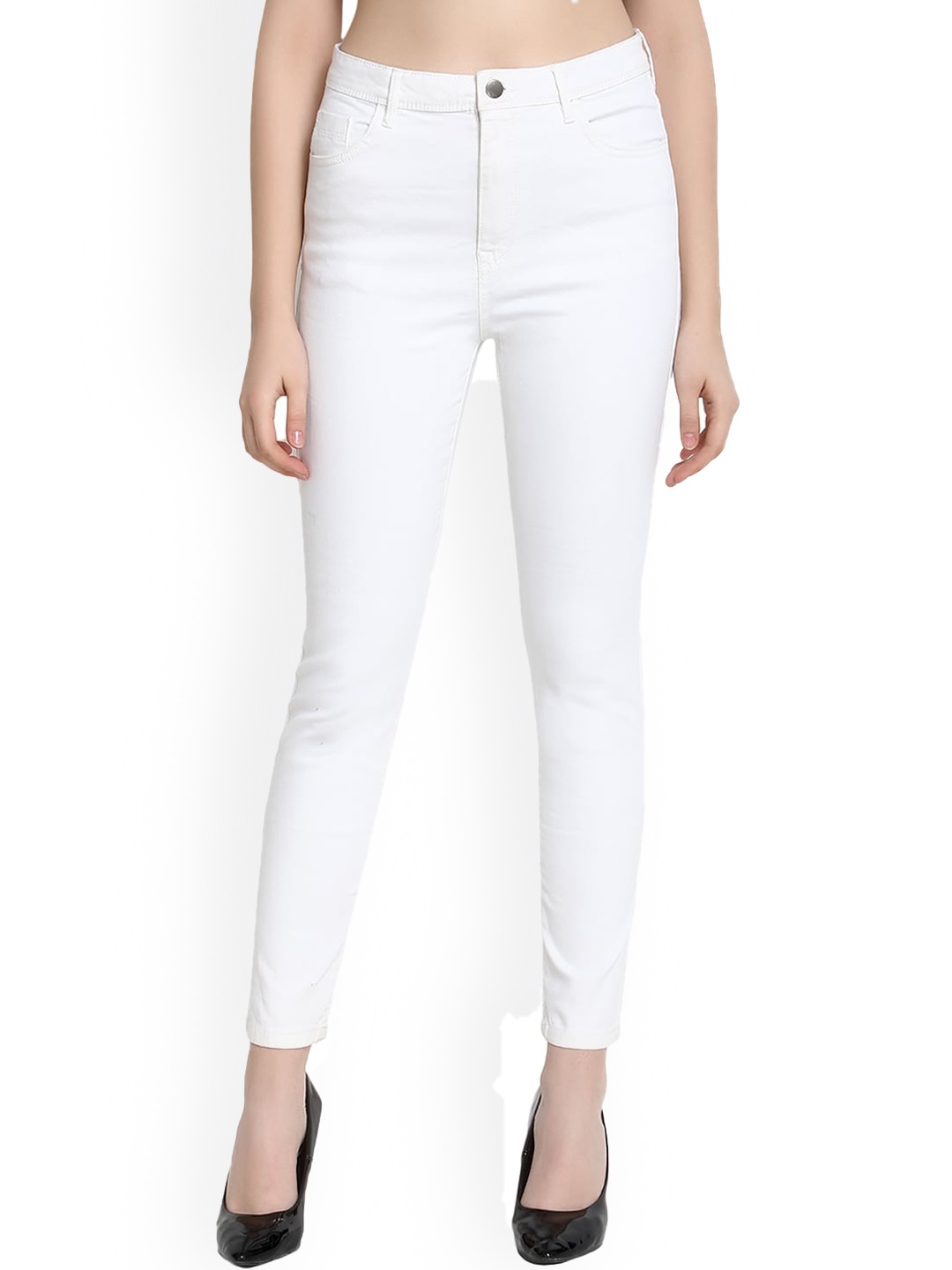 

GUTI Women Coloured Skinny Fit Stretchable Jeans, White
