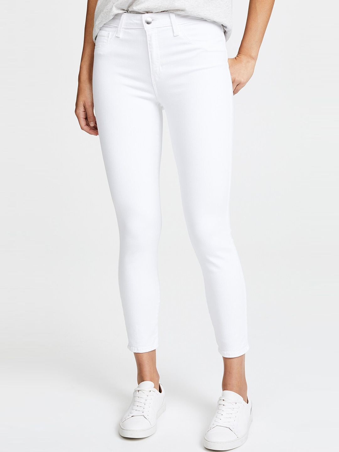 

GUTI Women Skinny Fit High-Rise Stretchable Jeans, White