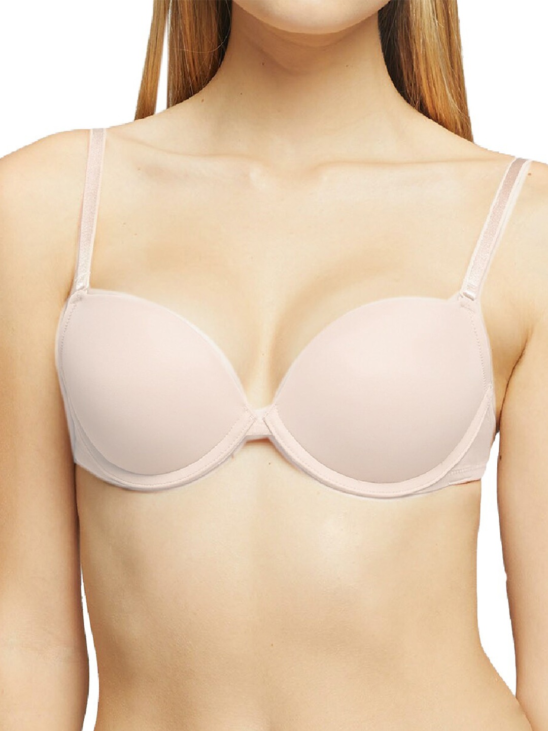 

YAMAMAY Heavily Padded Underwired 360 Degree Support Push Up Bra, Pink