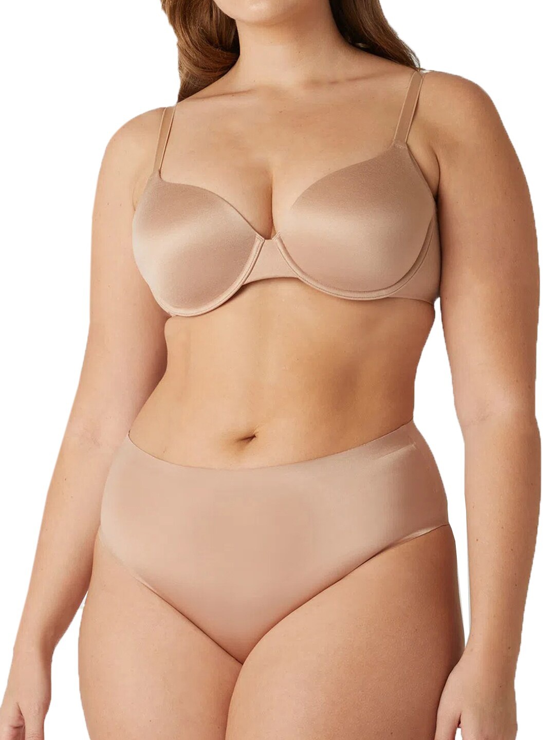 

YAMAMAY Underwired Non Padded Full Coverage 360 Degree Support Balconette Bra, Brown