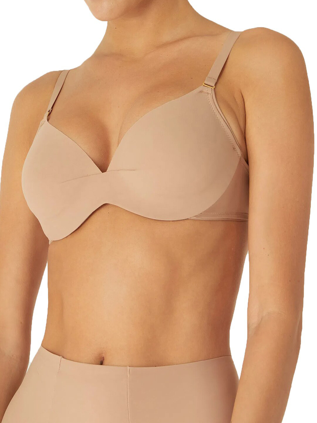 

YAMAMAY Underwired Non Padded Full Coverage 360 Degree Support Seamless Balconette Bra, Brown