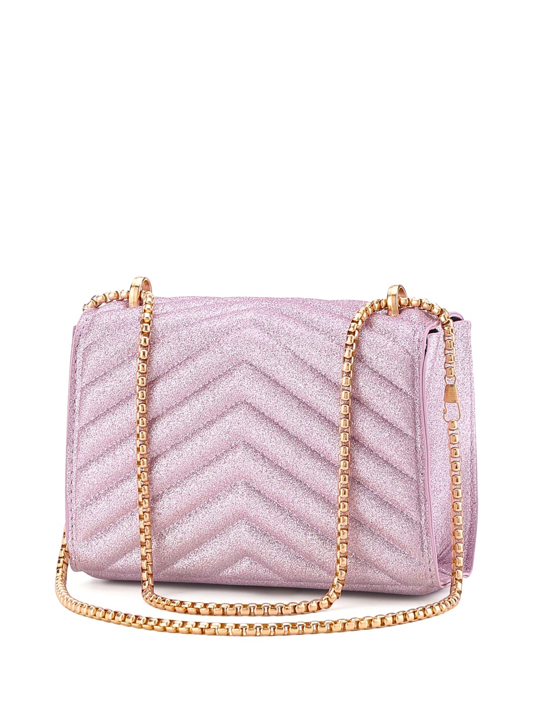

Diva Dale Textured Structured Sling Bag with Quilted, Lavender