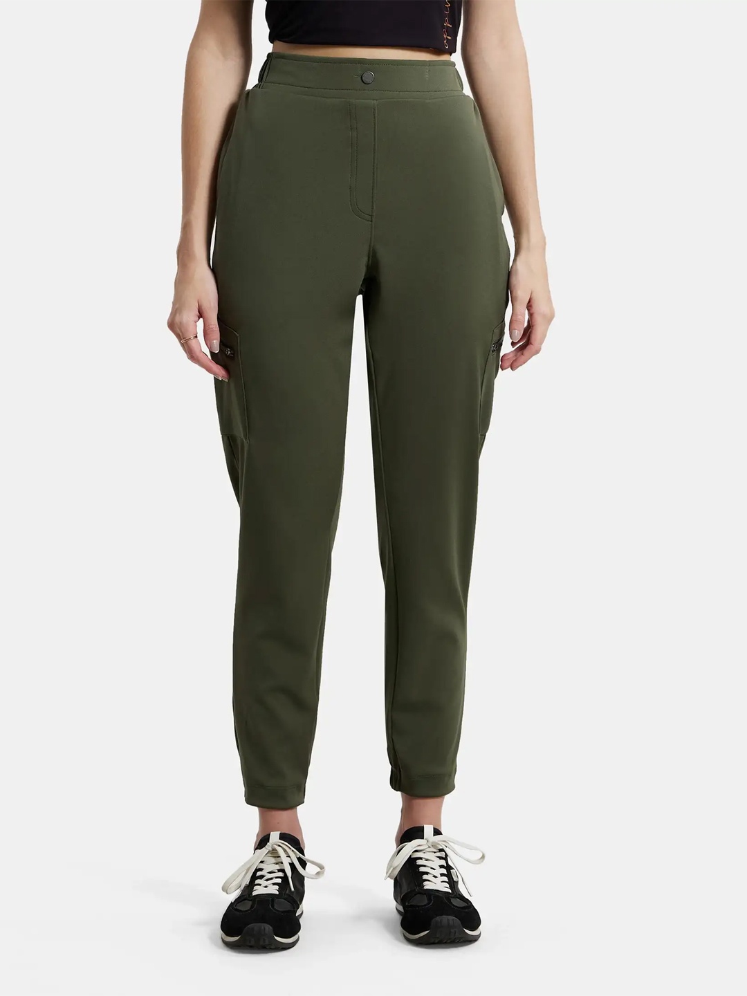 

Jockey Microfiber Fabric Regular Fit Solid Travel Pant-IW26, Olive