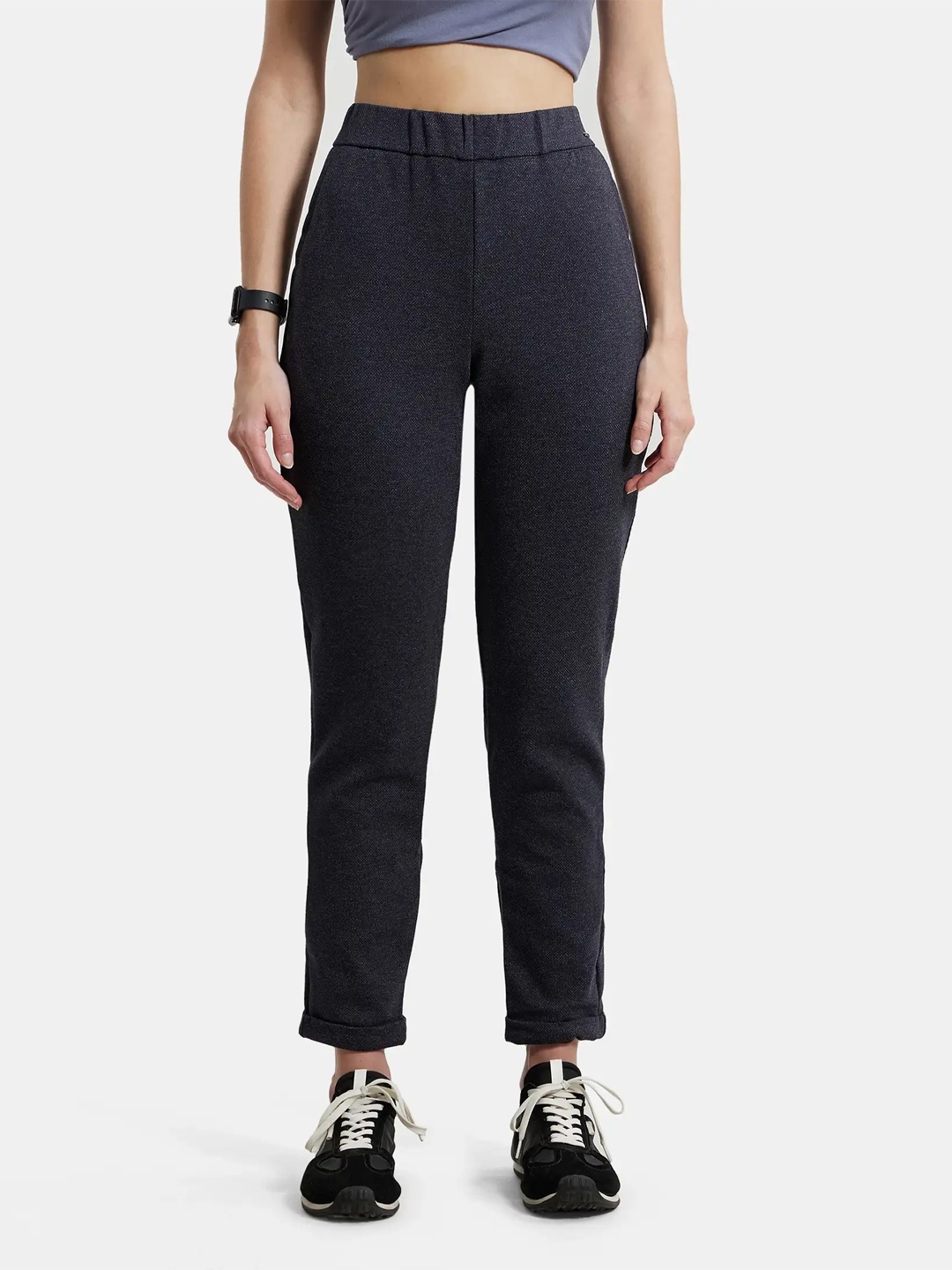 

Jockey Women Mid-Rise Track Pant, Charcoal