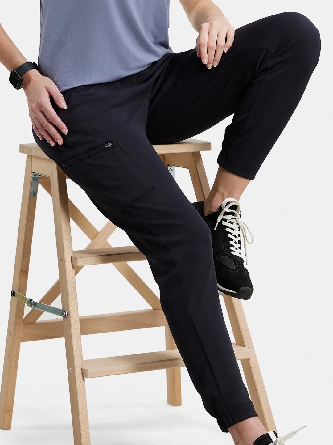 

Jockey Microfiber Fabric Regular Fit Solid Travel Pant-IW26, Black
