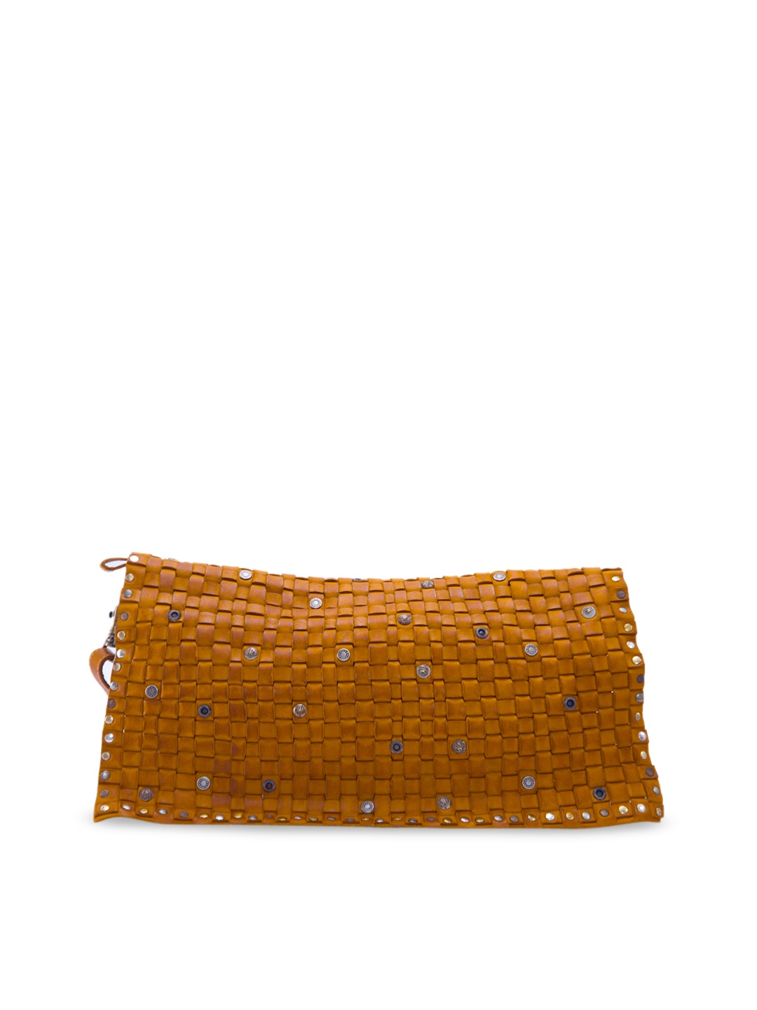 

KOMPANERO Leather Textured Purse With Shoulder Strap, Brown