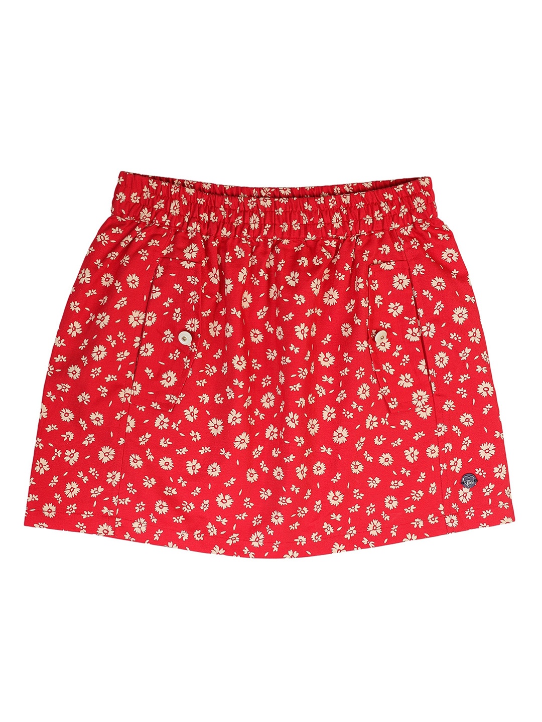 

toothless Floral Printed Mini A-Line Skirt, Red