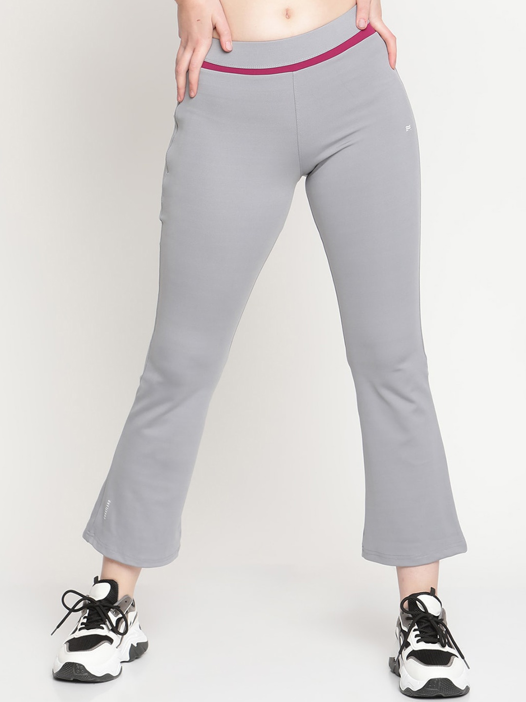 

COASTLAND Women Kick Flare Track Pants, Grey