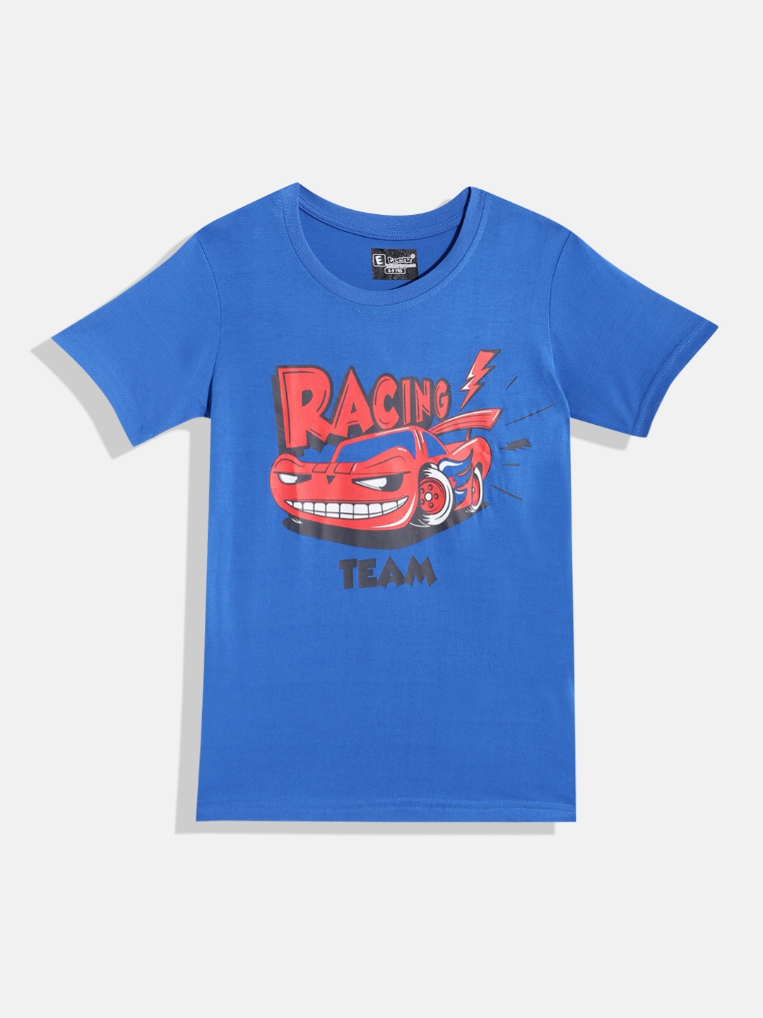

Eteenz Boys Printed Pure Cotton T-shirt, Blue