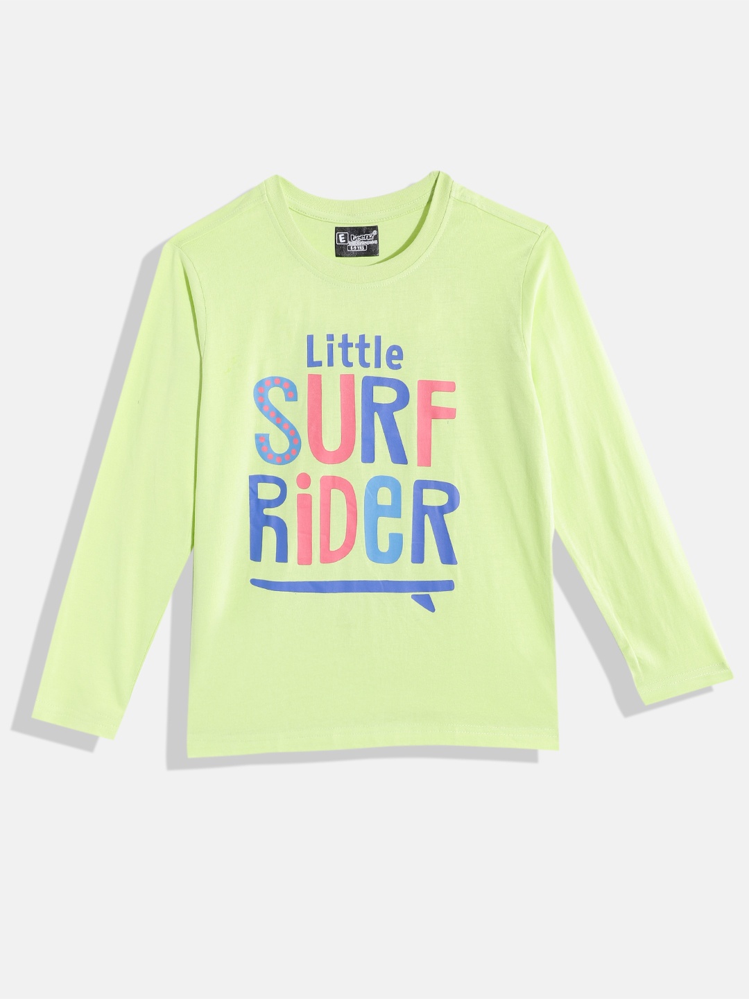 

Eteenz Boys Pure Cotton Typography Printed T-shirt, Yellow