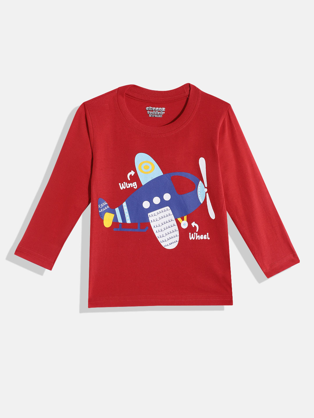 

Eteenz Infant Boys Premium Cotton Graphic Printed T-shirt, Red
