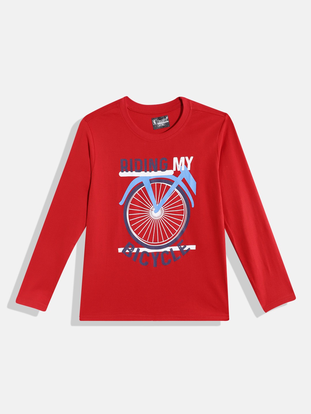 

Eteenz Boys Pure Cotton Graphic Printed T-shirt, Red