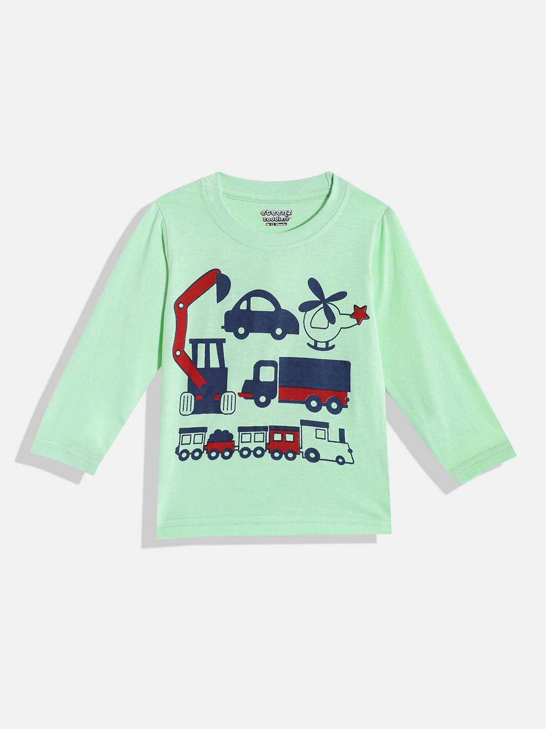 

Eteenz Infant Boys Premium Cotton Graphic Printed T-shirt, Green