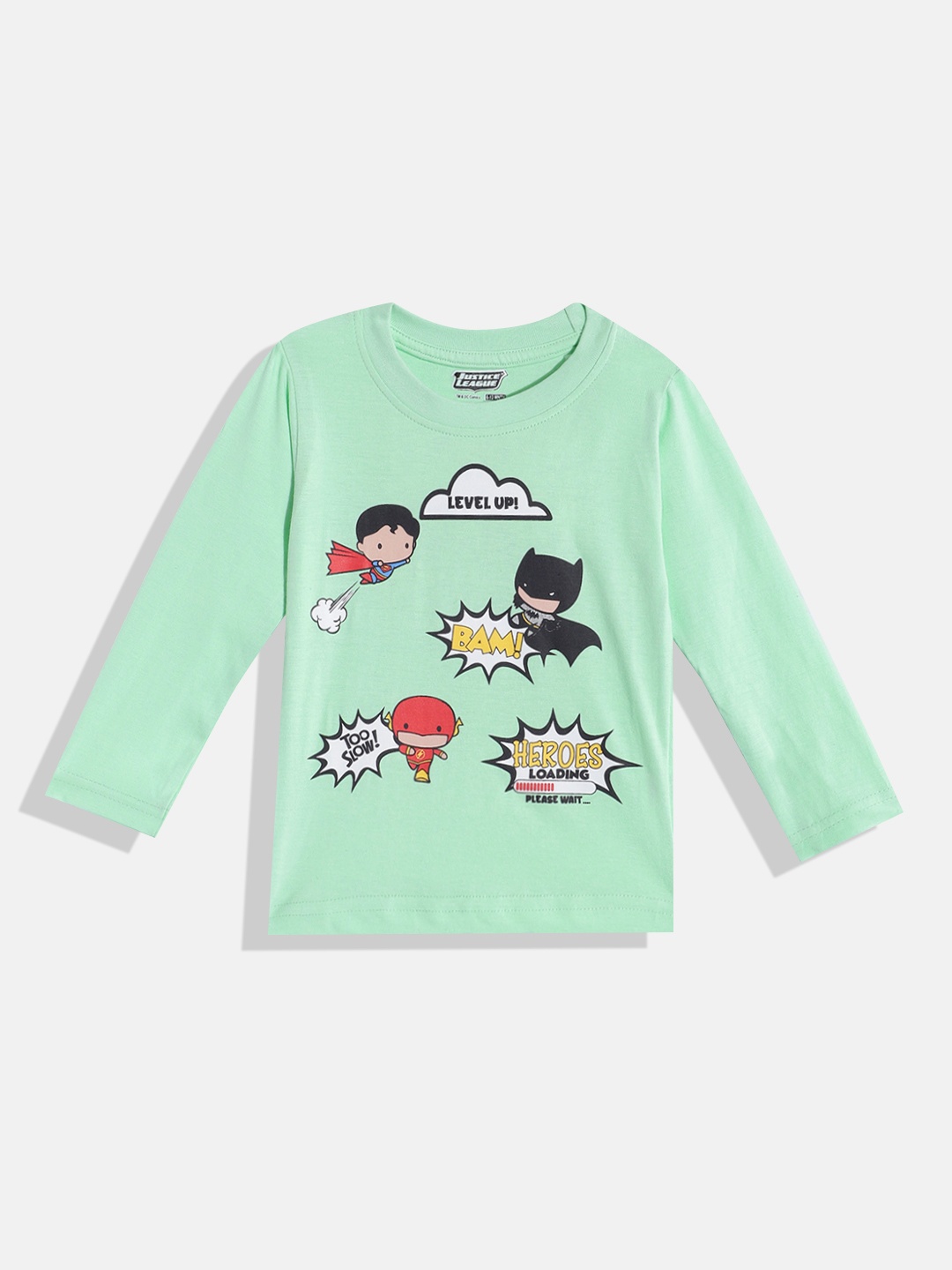 

Eteenz Infant Boys Premium Justice League Printed T-shirt, Green