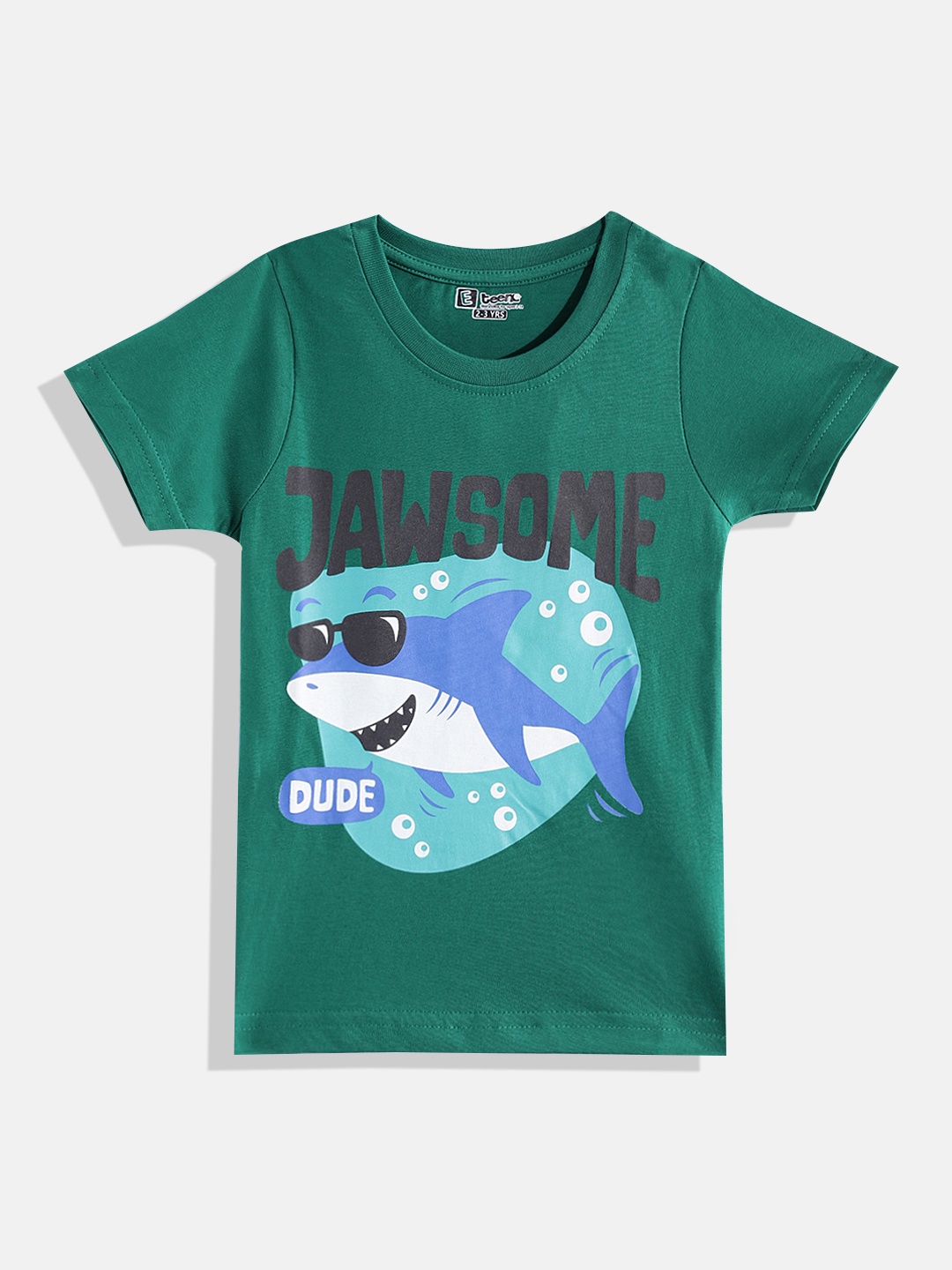 

Eteenz Boys Premium Cotton Graphic Printed T-shirt, Green