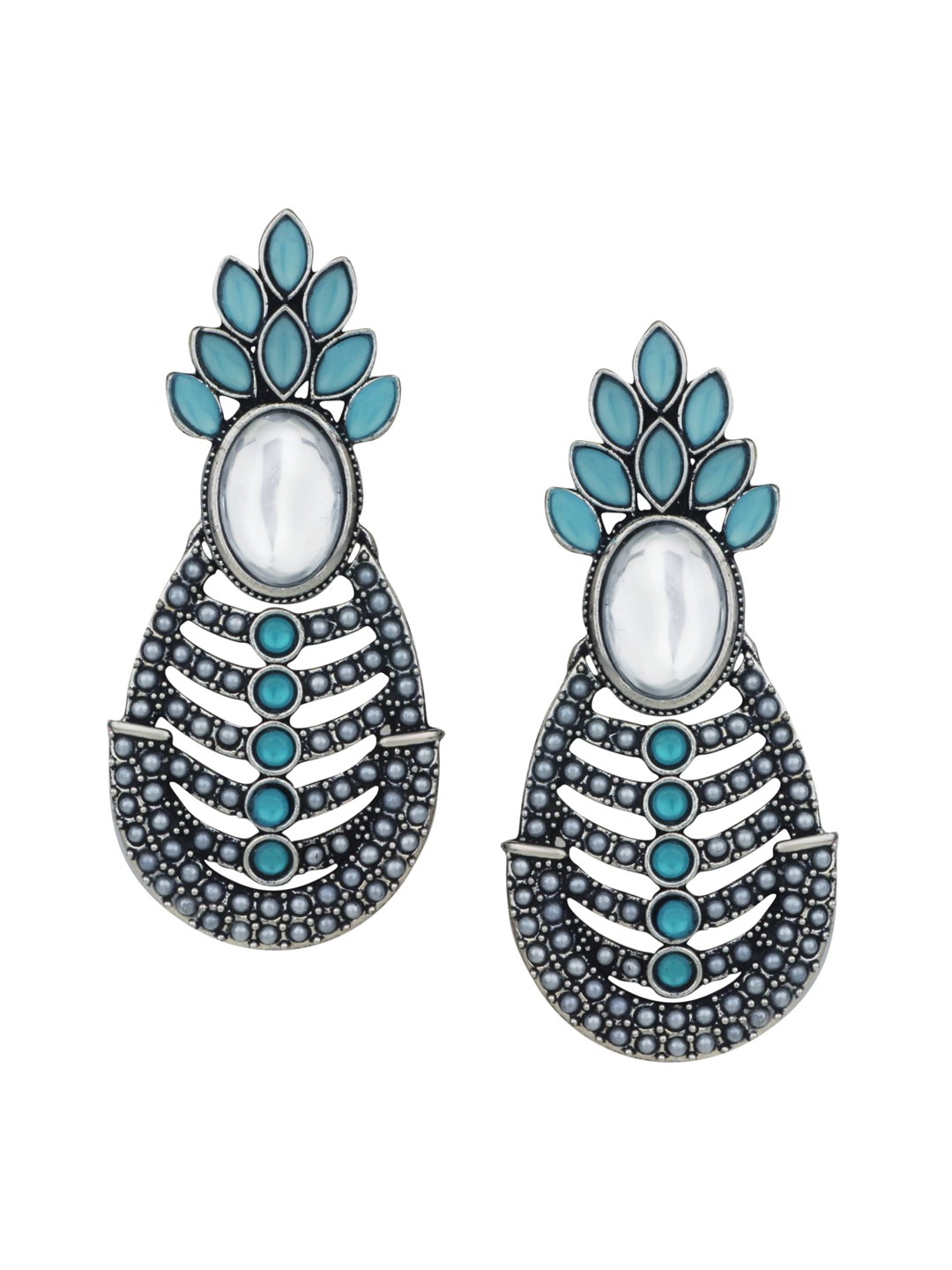 

Atasi International Silver-Plated Contemporary Drop Earrings