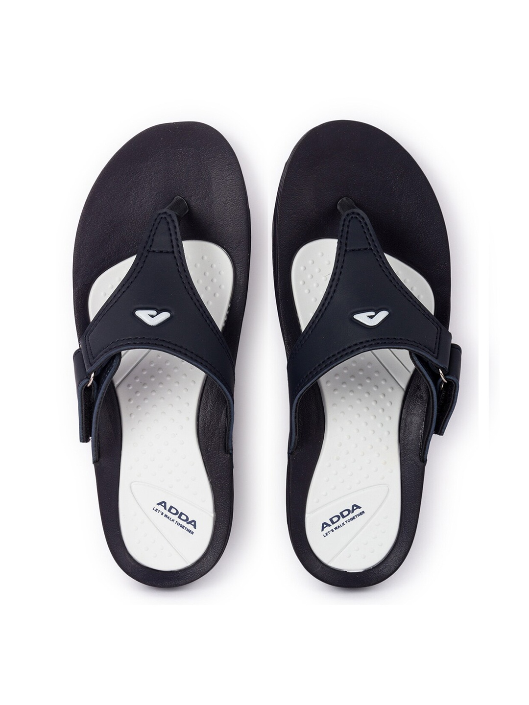 

Adda Women Colourblocked Rubber Thong Flip-Flops, Navy blue