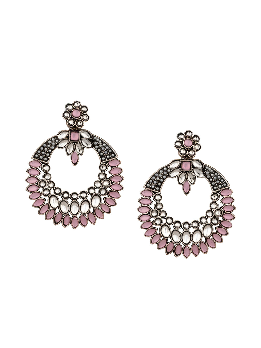 

Atasi International Silver-Plated Contemporary Drop Earrings