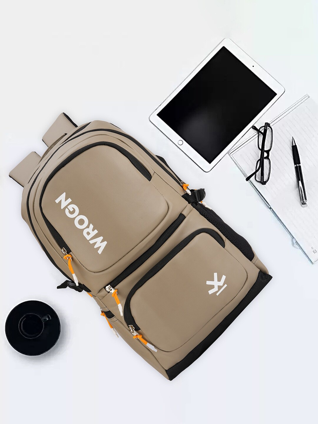 

WROGN Water Resistant Laptop Backpack, Tan