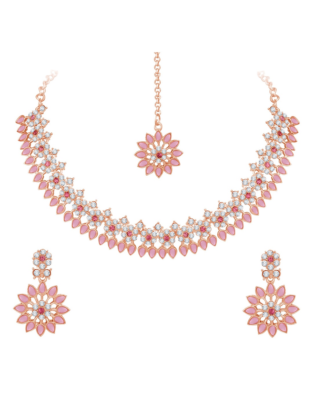 

Atasi International Gold-Plated Crystals-Studded & Beaded Jewellery Set