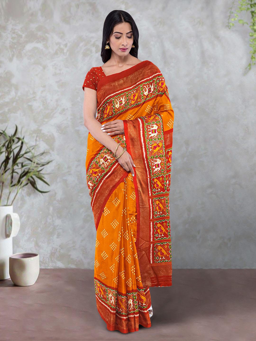 

Kalamandir Ethnic Motifs Zari Saree, Mustard