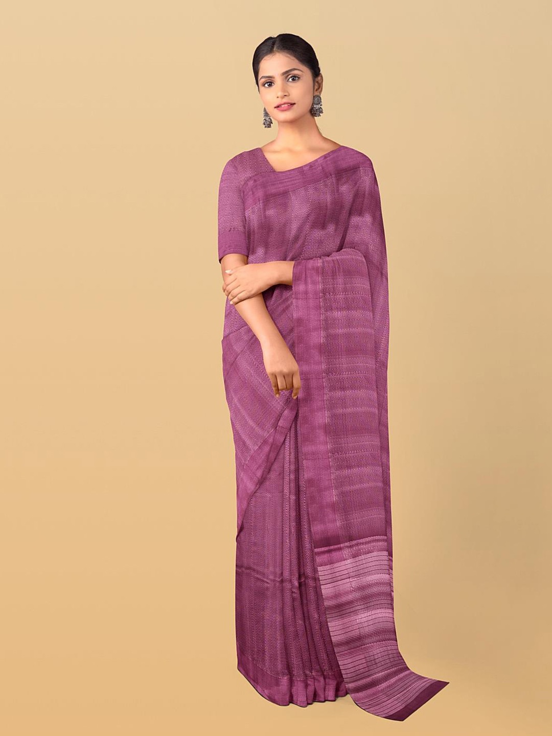 

Kalamandir Abstract Printed Saree, Purple