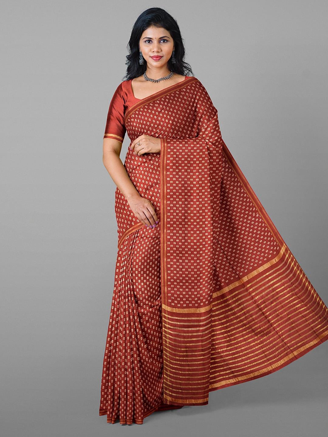 

Kalamandir Ethnic Motifs Zari Saree, Maroon
