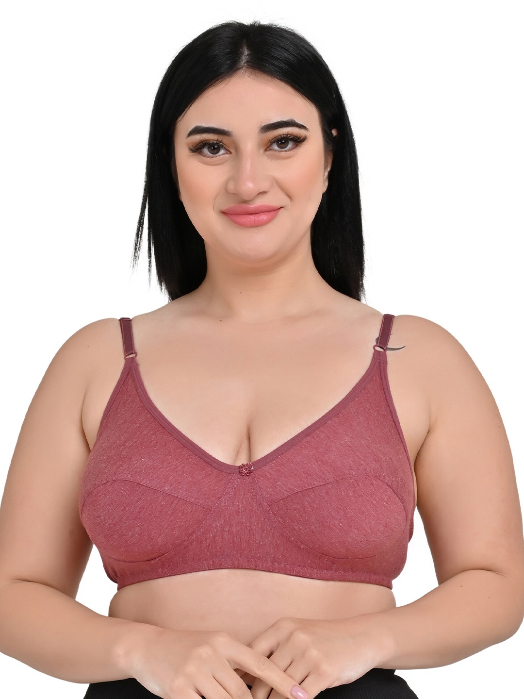 

Piylu Non Padded Medium Coverage All Day Comfort Everyday Bra, Maroon