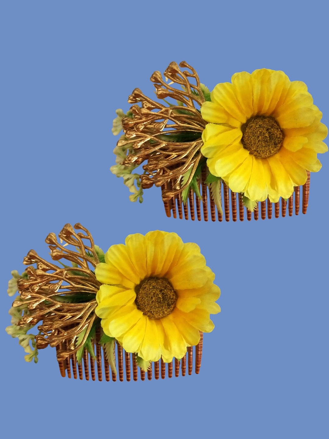 

LYF5STAR Sunflower Set of 2 Comb Pin, Yellow