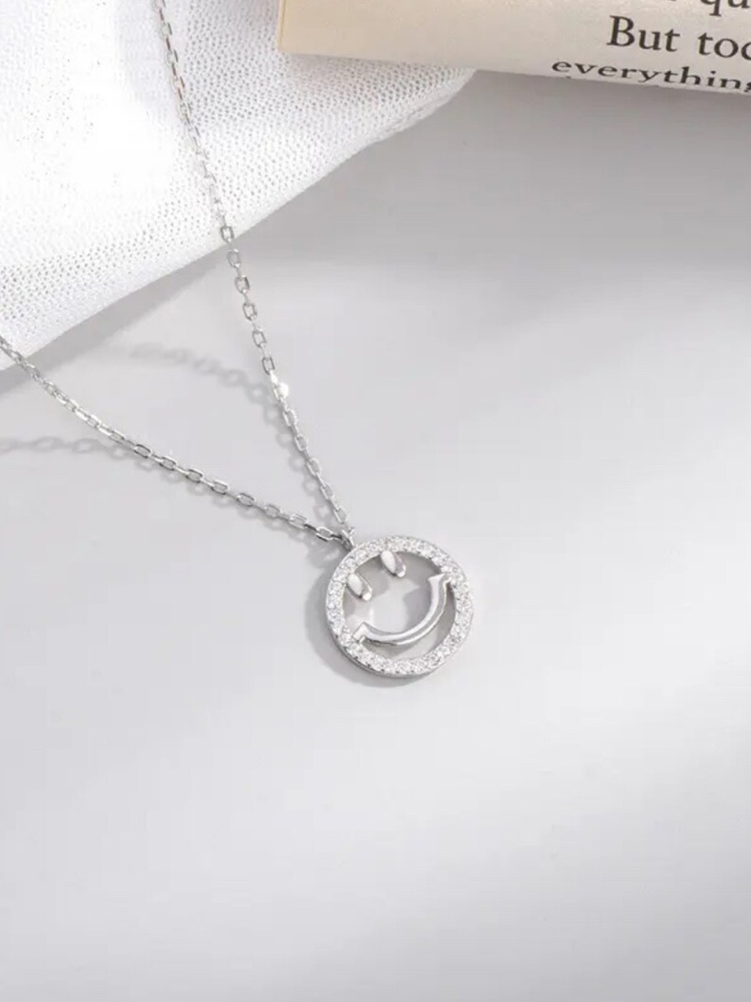 

SALTY Silver-Plated Anti-Tarnish Cute Smiley Necklace