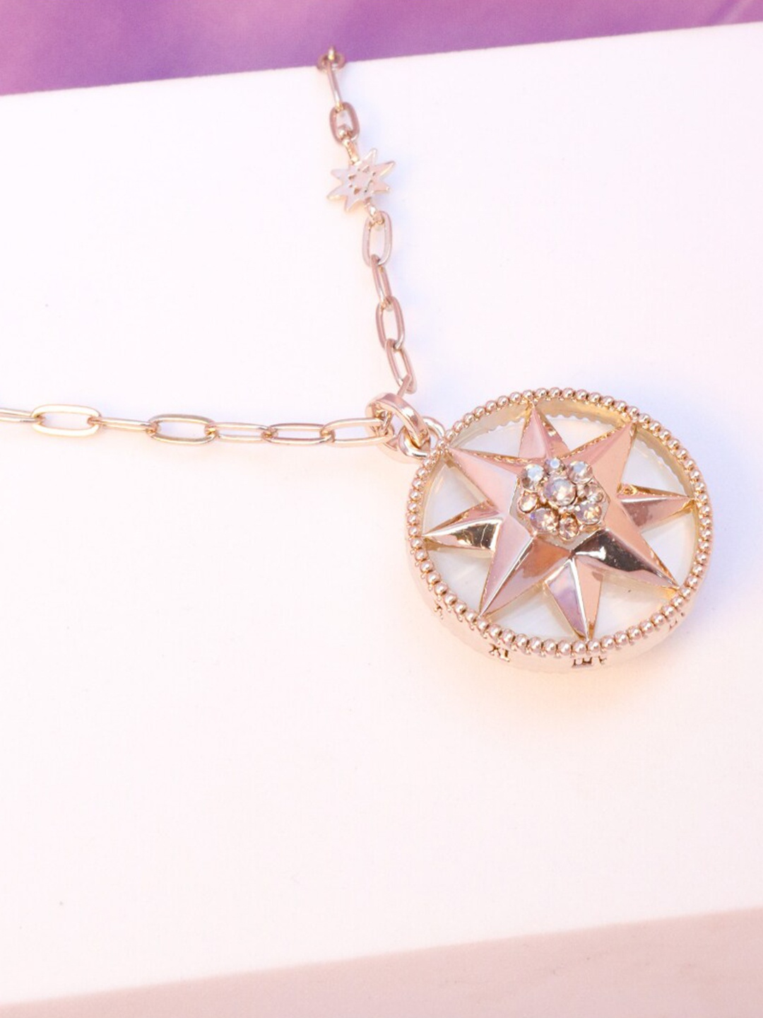 

SALTY Gold-Plated Starry Reversible Pendent Necklace