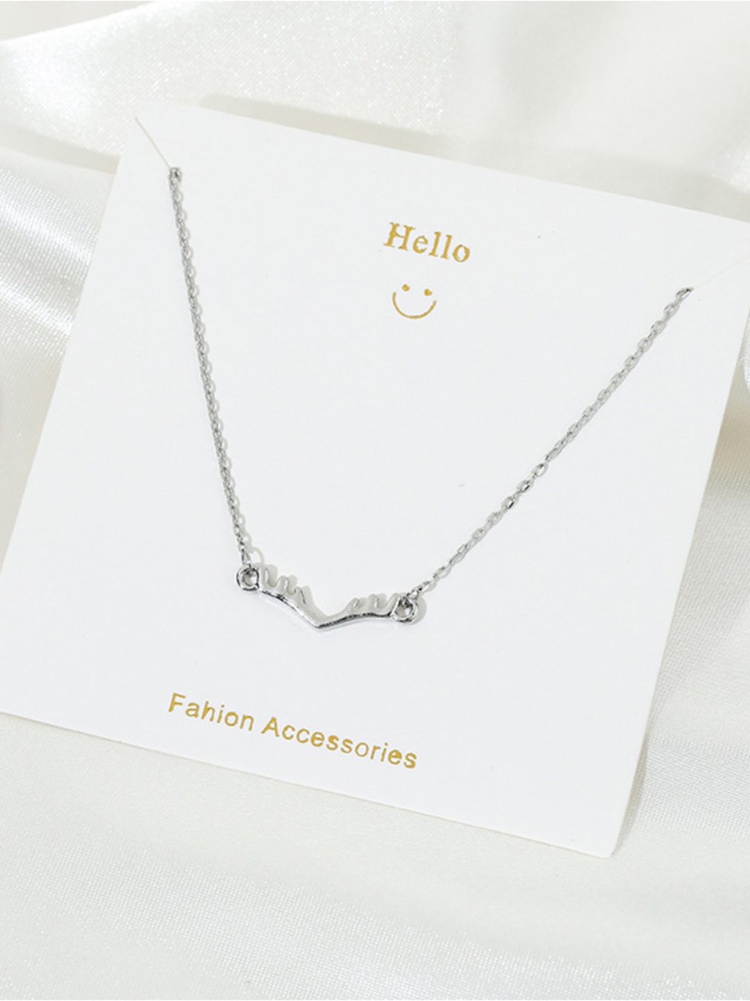 

SALTY Silver-Plated Reindeer Christmas Necklace