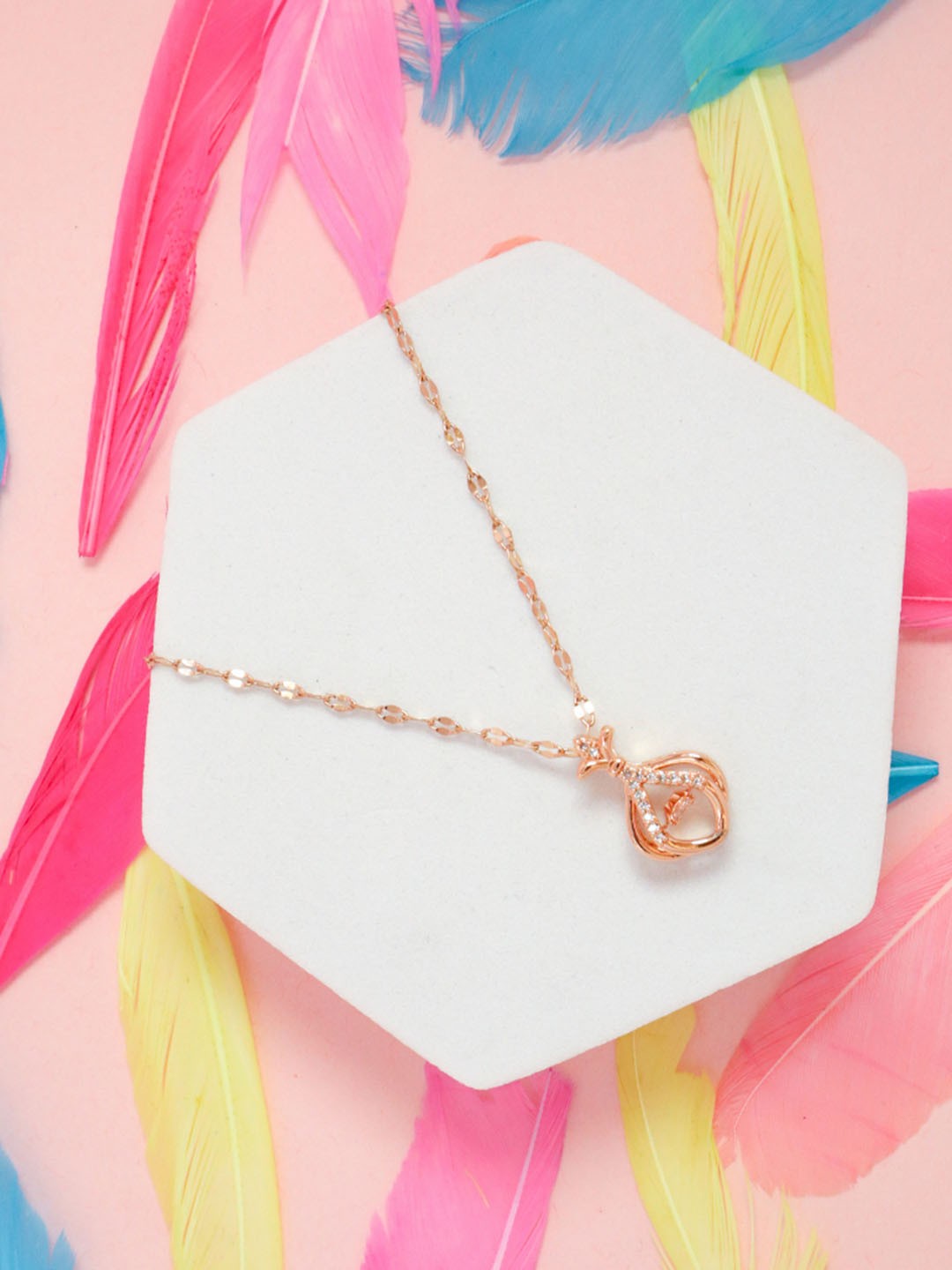 

SALTY Quartz Preety Necklace, Rose gold