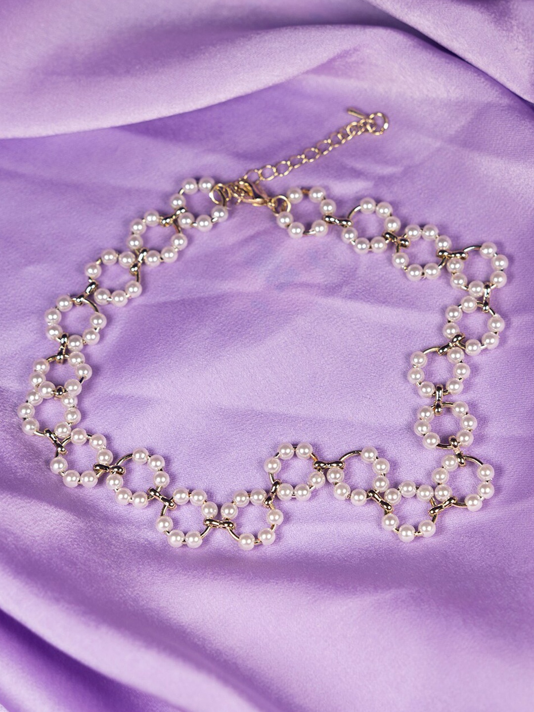 

SALTY Gold-Plated Beaded Choker Necklace