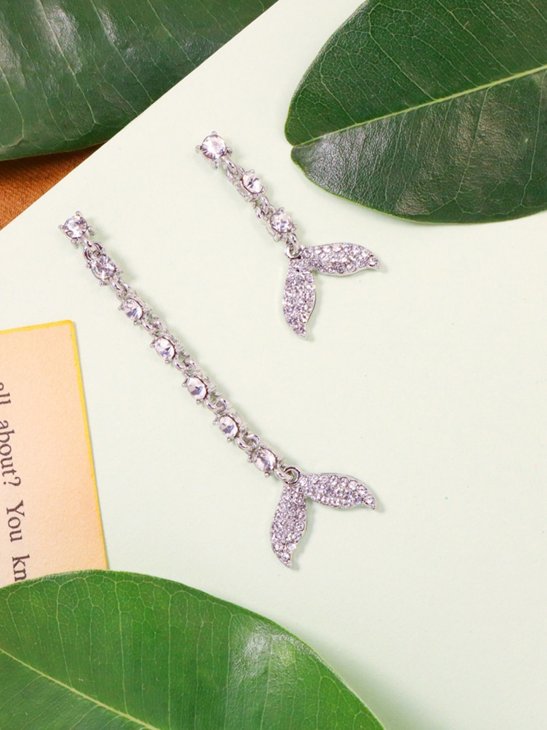 

SALTY Silver-Plated Mismatch Contemporary Drop Earrings