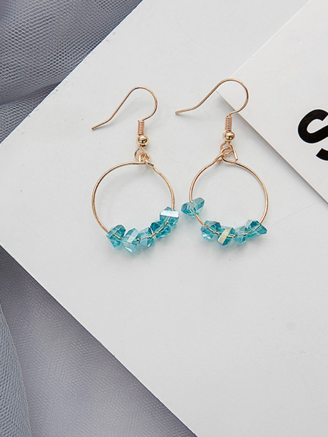 

SALTY Gold-Plated Circular Drop Earrings