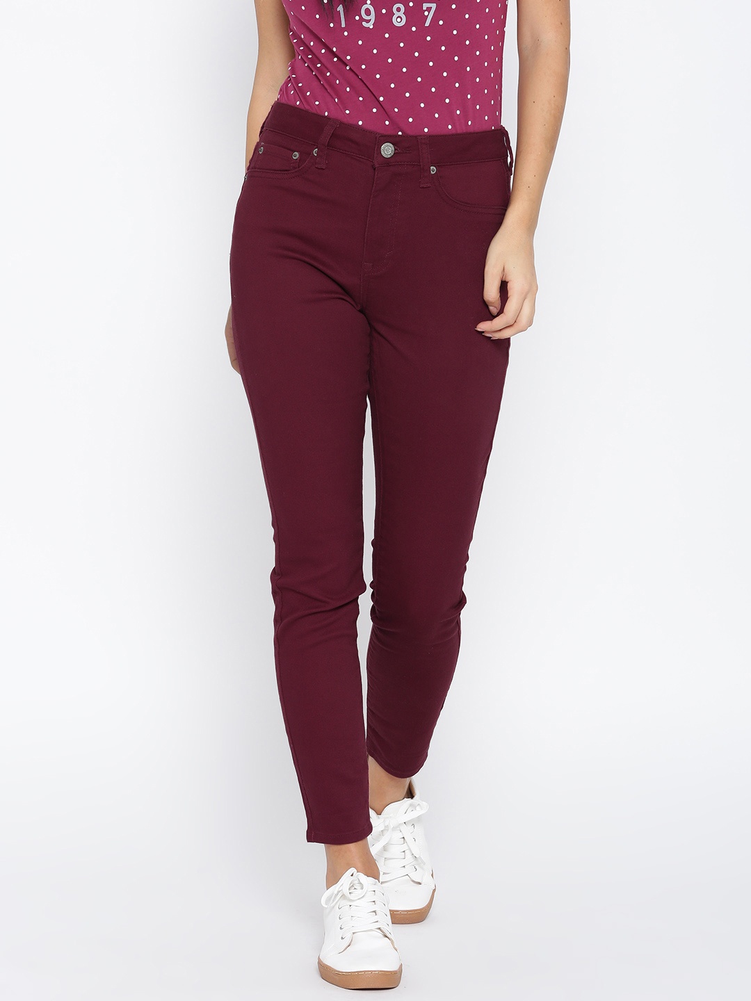 

Aeropostale Burgundy High-Rise Jeggings