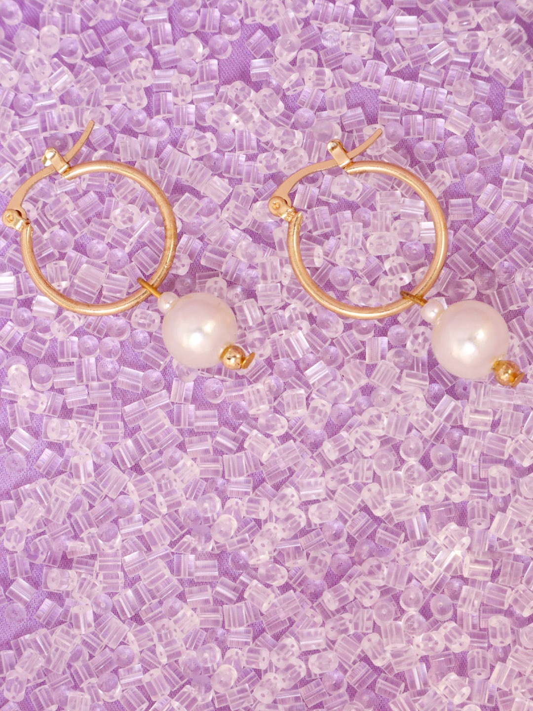 

SALTY Rose Gold Plated Circular Hoop Earrings