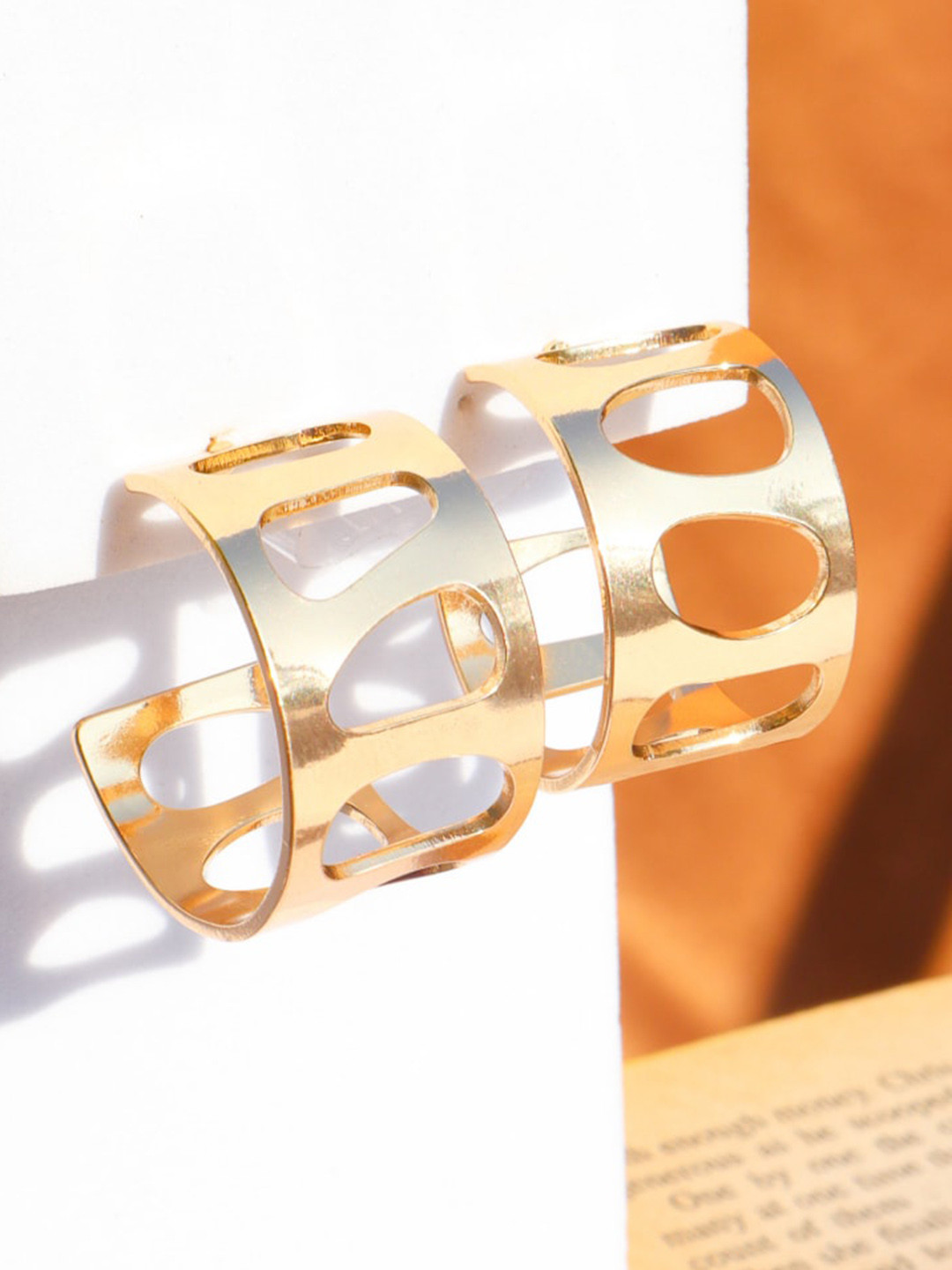 

SALTY Gold-Plated Contemporary Hoop Earrings