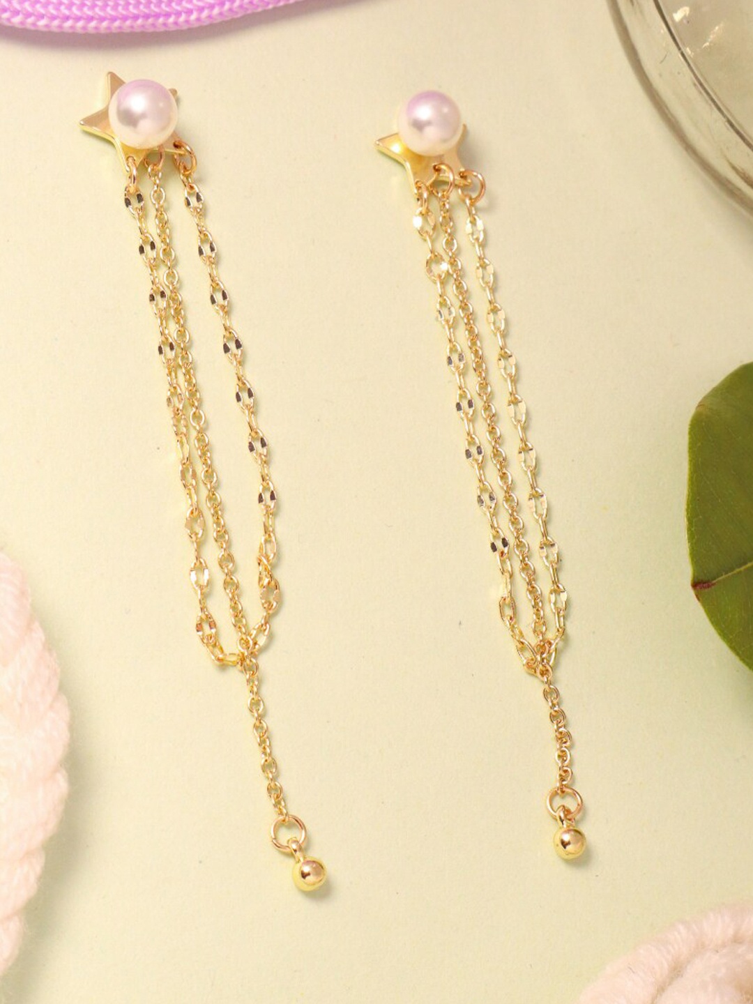 

SALTY Gold-Plated Contemporary Drop Earrings