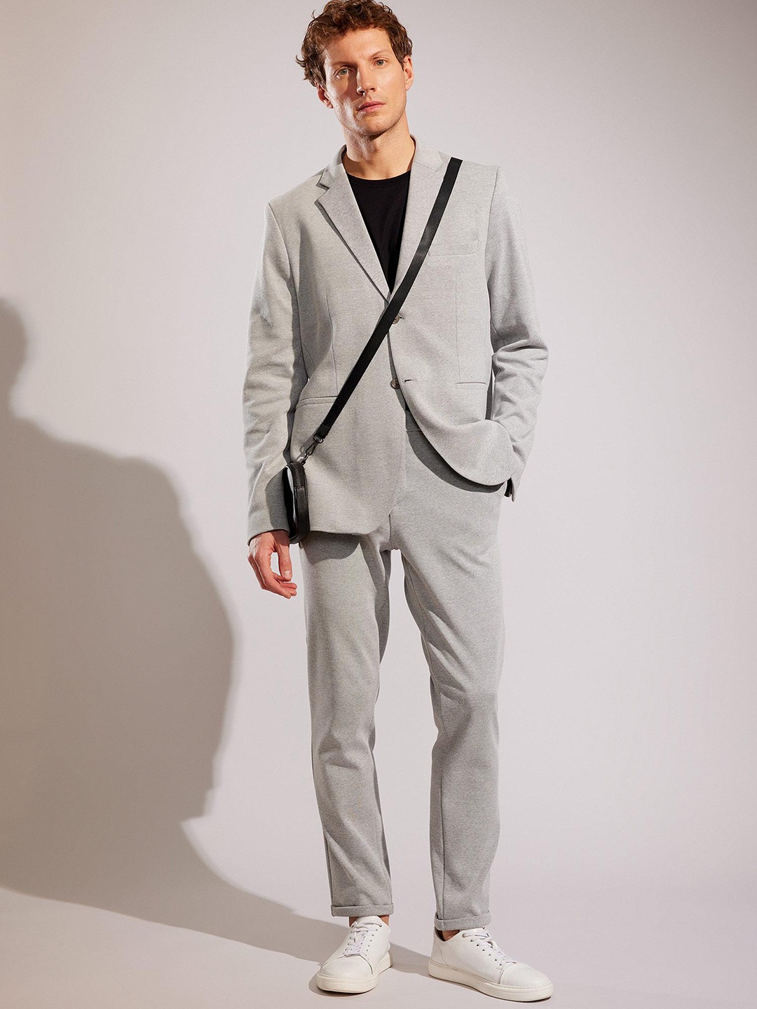 

DeFacto Single Breasted Casual Blazer, Grey