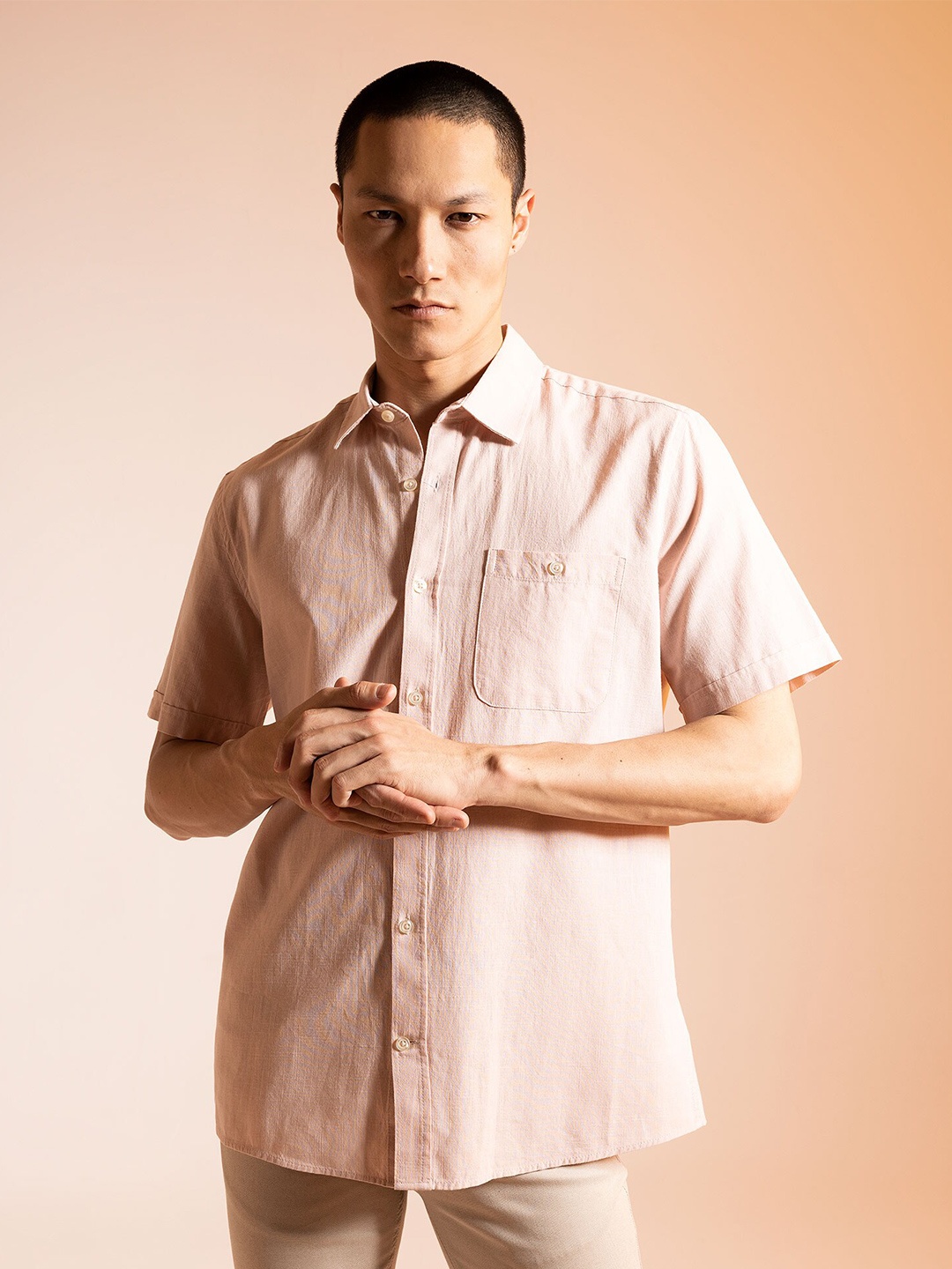 

DeFacto Pure Cotton Opaque Casual Shirt, Pink